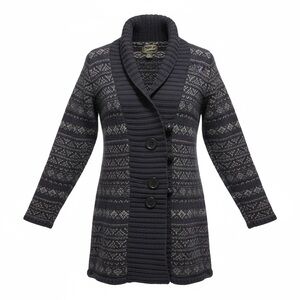 Lambs wool blend Cardigan, Woolrich Nodic Pattern Toggle Sweater